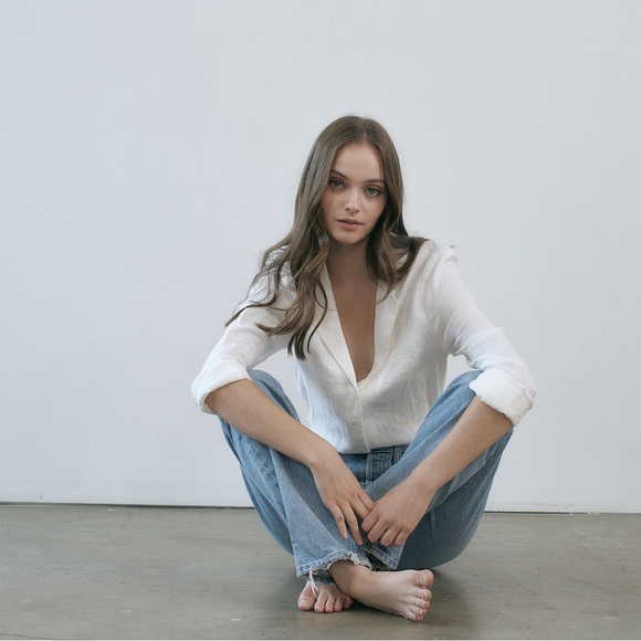 Vincent James Hutton Button Front Linen Shirt - Picture 2 of 9